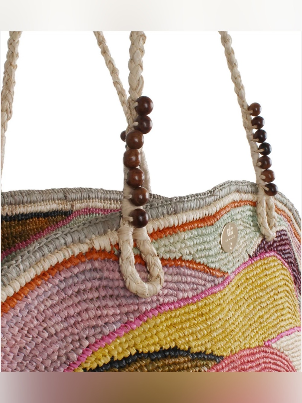 NWOT! Gas bijou accessories (French brand). XL straw bag. NEVER USED! NEW WO TAG - Picture 2 of 8